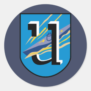 Adesivo Redondo Emblem de navio-rua KriegsMarine 1