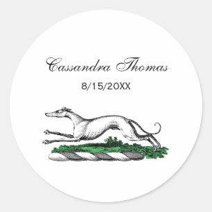 Adesivo Redondo Emblem de Tremor Greyhound com Crest Heráldica