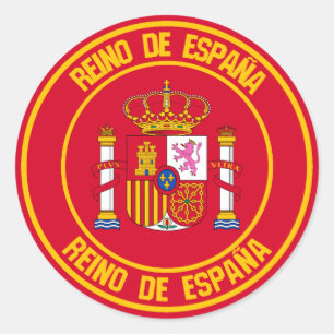 Adesivo Redondo Emblem espanha redonda