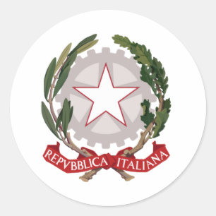 Adesivo Redondo Emblem Itália