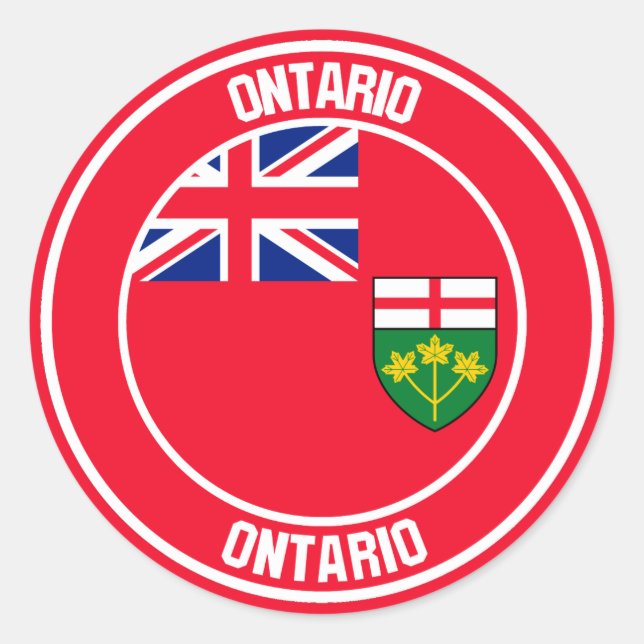 Adesivo Redondo Emblem Ontario Round (Frente)