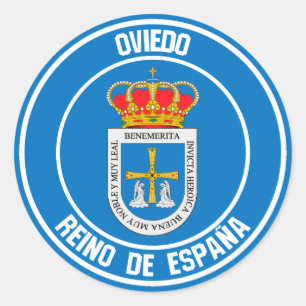 Adesivo Redondo Emblem redonda de Oviedo