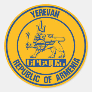 Adesivo Redondo Emblem redonda Yerevan
