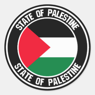 Adesivo Redondo Emblem redondo da Palestina