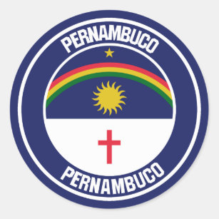 Adesivo Redondo Emblem redondo de Pernambuco