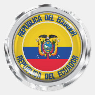Adesivo Redondo Emblem redondo do Equador