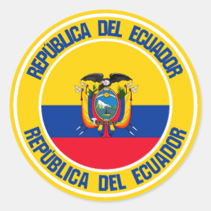Adesivo Redondo Emblem redondo do Equador