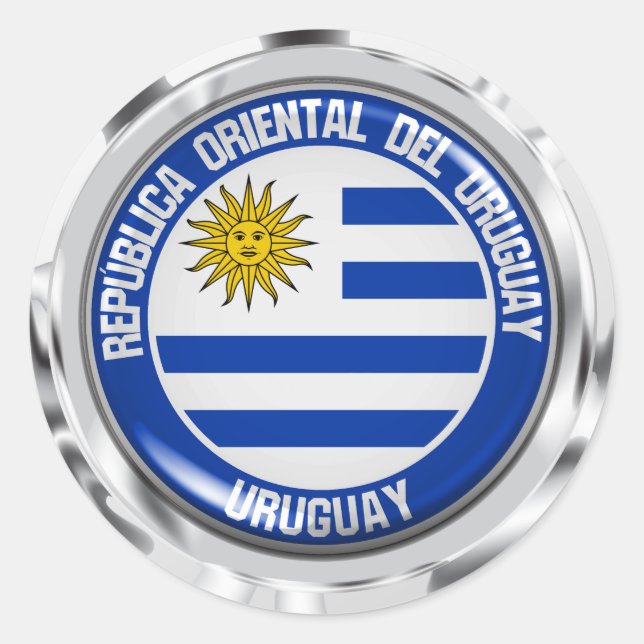 Adesivo Redondo Emblem Uruguay Round (Frente)