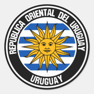 Adesivo Redondo Emblem Uruguay Round