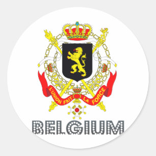 Adesivo Redondo Emblema belga