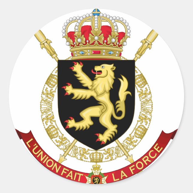 Adesivo Redondo emblema bélgico (Frente)
