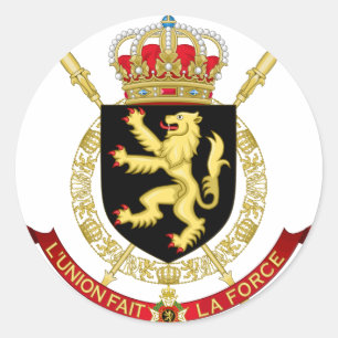 Adesivo Redondo emblema bélgico