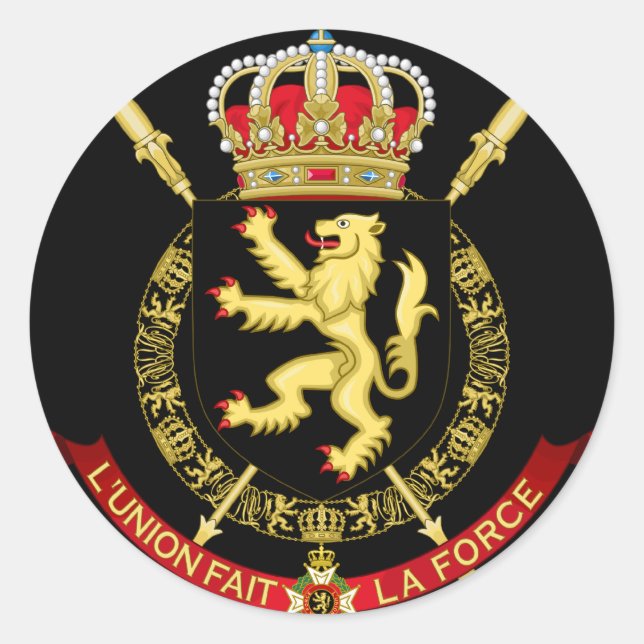 Adesivo Redondo emblema bélgico (Frente)