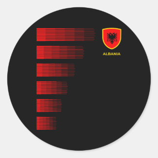 Adesivo Redondo Emblema da Bandeira da Alnia - Orgulho Ancestral H