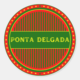 Adesivo Redondo Emblema da Cidade de Ponta Delgada – Identidade Po