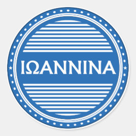 Adesivo Redondo Emblema da Cidade Orgulho de Ioannina – Identidade