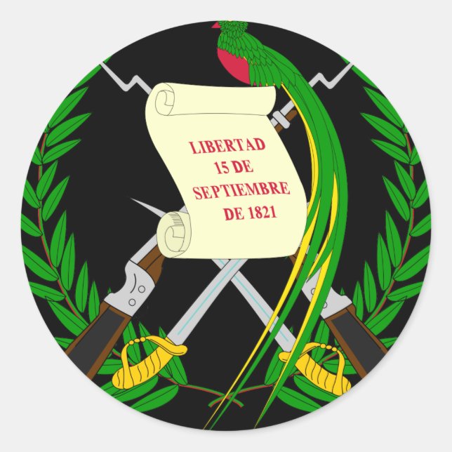 Adesivo Redondo emblema da guatemala (Frente)