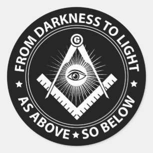 Adesivo Redondo Emblema da maçonaria