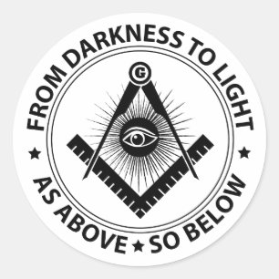 Adesivo Redondo Emblema da maçonaria