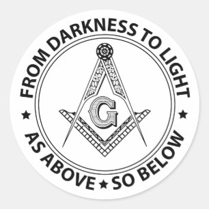 Adesivo Redondo emblema da Maçonaria