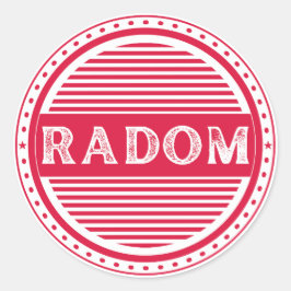 Adesivo Redondo Emblema da Orgulho da Cidade de Radom – Identidade