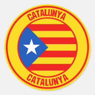 Adesivo Redondo Emblema da Ronda da da Catalunha