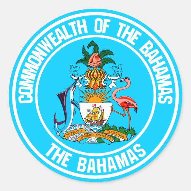 Adesivo Redondo Emblema da Ronda das Bahamas (Frente)