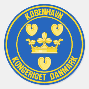 Adesivo Redondo Emblema da Ronda de Copenhaga