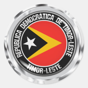 Adesivo Redondo Emblema da Ronda de Timor Leste