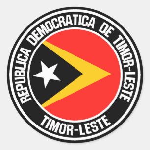 Adesivo Redondo Emblema da Ronda de Timor Leste