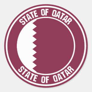 Adesivo Redondo Emblema da Ronda do Qatar