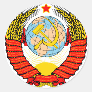 Adesivo Redondo Emblema da União Soviética