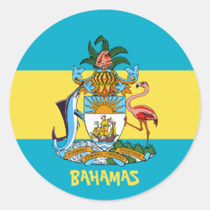 Adesivo Redondo emblema de bahamas