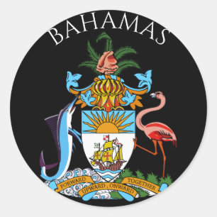 Adesivo Redondo emblema de Bahamas