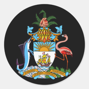 Adesivo Redondo emblema de bahamas