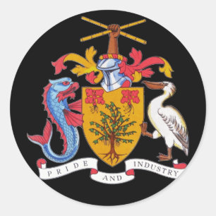 Adesivo Redondo emblema de barbados