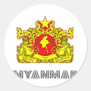 Adesivo Redondo Emblema de Burma