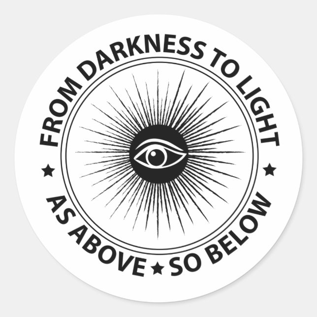 Adesivo Redondo Emblema de Freemasonry (Frente)