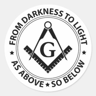 Adesivo Redondo Emblema de Freemasonry