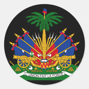 Adesivo Redondo emblema de haiti