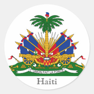 Adesivo Redondo emblema de haiti