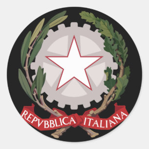 Adesivo Redondo emblema de Italia