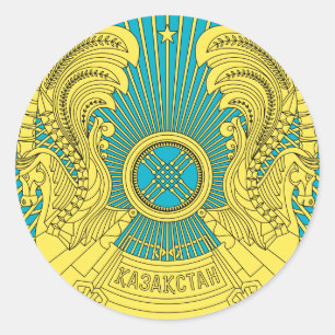 Adesivo Redondo emblema de kazakhstan