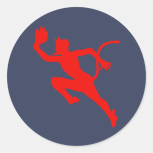 Adesivo Redondo Emblema de KriegsMarine U-552 - O Diabo Vermelho