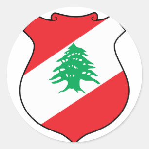 Adesivo Redondo emblema de Líbano