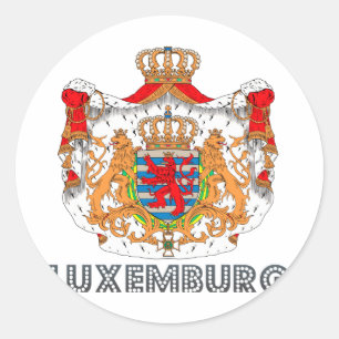 Adesivo Redondo Emblema de Luxemburguês