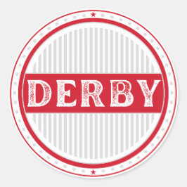 Adesivo Redondo Emblema Derby City Pride – Identidade Inglesa