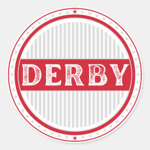 Adesivo Redondo Emblema Derby City Pride – Identidade Inglesa