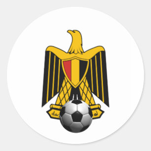 Adesivo Redondo Emblema do futebol do futebol de Egipto Eagle