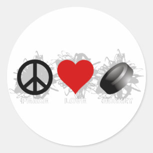 Adesivo Redondo Emblema do Hóquei do Amor pela Paz
